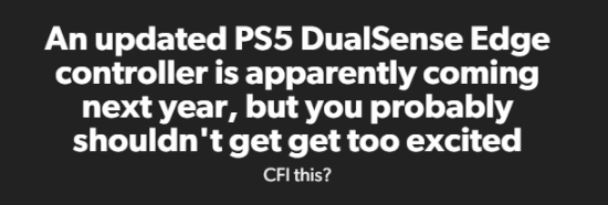 索尼精英手柄要出新款？价格可能不变