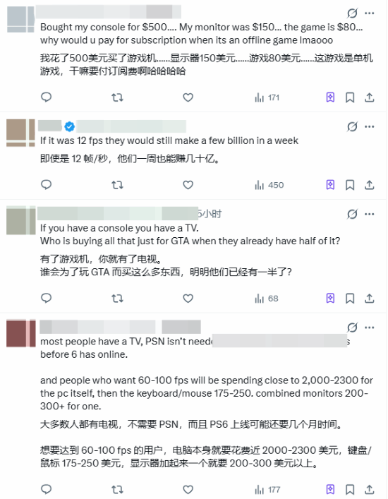 为玩GTA6砸全套装备，结果只能跑30帧？
