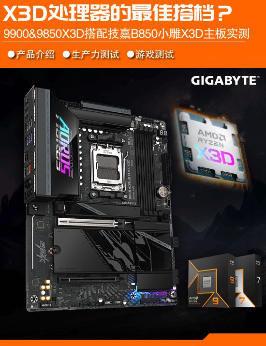X3D新搭档？技嘉B850小雕实测