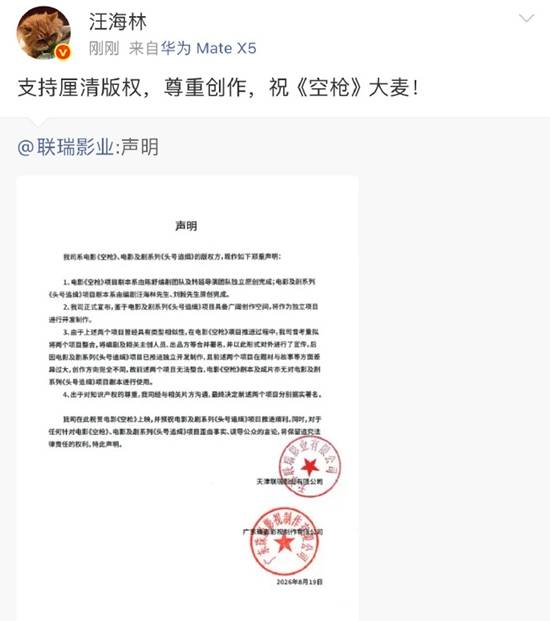 《空枪》除名汪海林，背后故事不简单