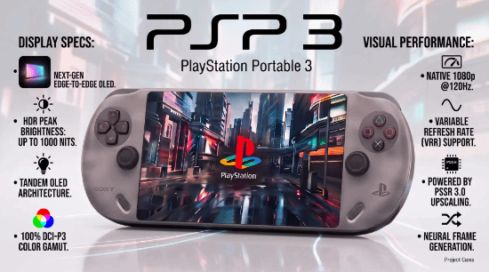 PSP 3掌机爆料汇总：120Hz OLED屏与PSSR 3.0对玩家意味着什么