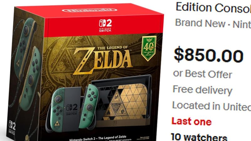 《塞尔达传说》40周年纪念Switch 2主机及配件数分钟内售罄