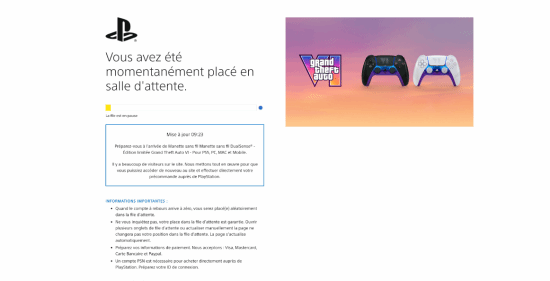《GTA6》主题PS5手柄开启预购 索尼部分官网因访问量过大启用排队