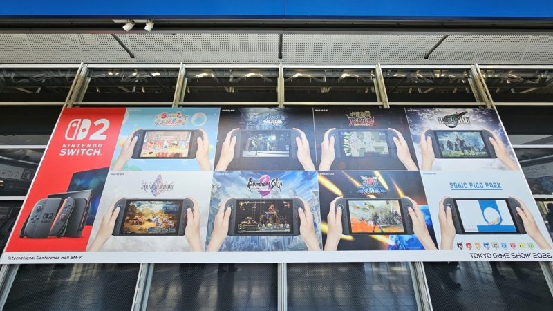 东京电玩展2026：任天堂买下7面玻璃窗广告 展示Switch 2游戏并标注摊位编号