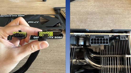 PNY RTX 5090待机烧毁遭拒保，官方称未用原装线