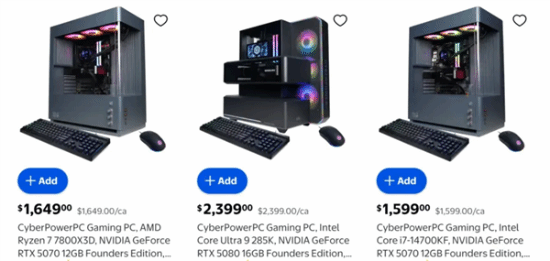 CyberPowerPC公版RTX 5080整机北美开售 2299美元型号一天售出超1000台