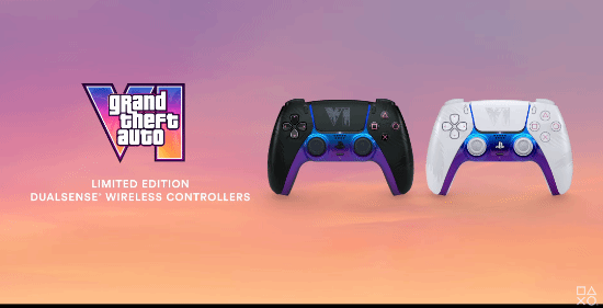 GTA6主题PS5手柄来了，双色惊艳亮相