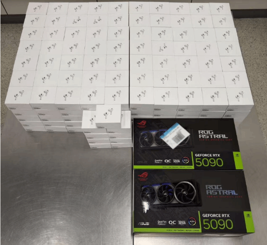 澳门海关一周查获12宗走私案 涉及RTX 5090显卡与AirPods耳机