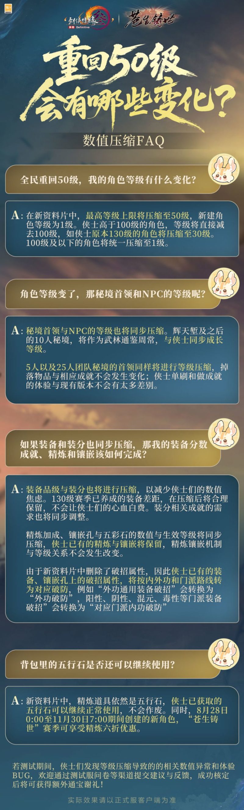 《剑网3》重回50级！新资料片“苍生铸世”测试现已开启