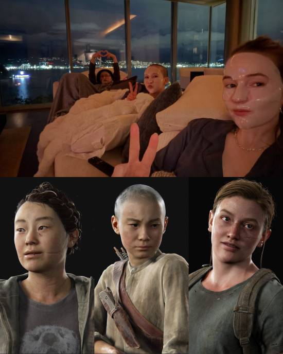 《最后生还者》第三季幕后照曝光：艾比演员敷面膜比剪刀手，莱夫雅拉演员亮相