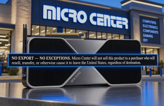 美国Micro Center购买RTX 5090需签禁出口声明并核验身份
